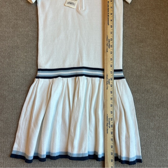 NWT Hope And Henry Girls White Organic Cotton Sweater Dress, Size 8 - Picture 6 of 10